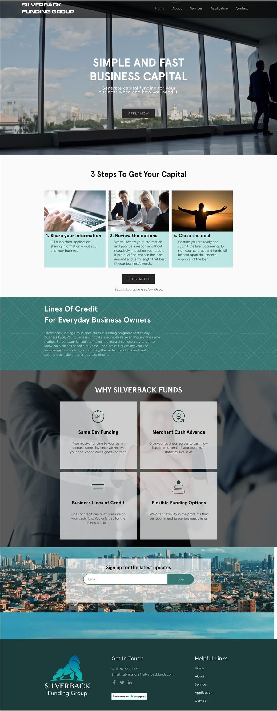 Full homepage design for Silverback